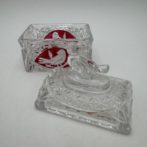 Vintage Byrdes Collection Trunk Box and Bird Lid by Hofbauer 24% Lead Crystal - Picture 2 of 13